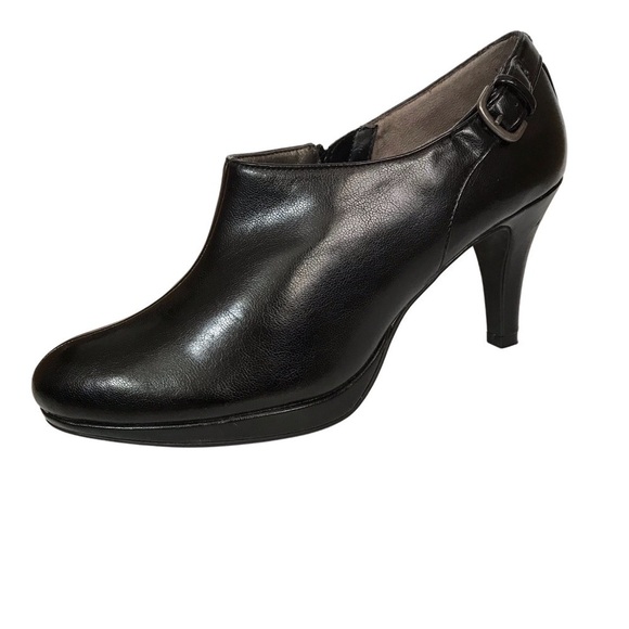 Life stride women's ankle booties black sz 8 soft system leather Slip on Comfort - Picture 2 of 13